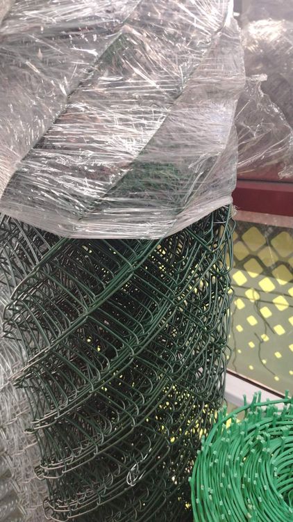 Сетка-рабица в ПВХ зеленая, д.2,4мм, высота (1,2-1,5)м  Беларусь1,20